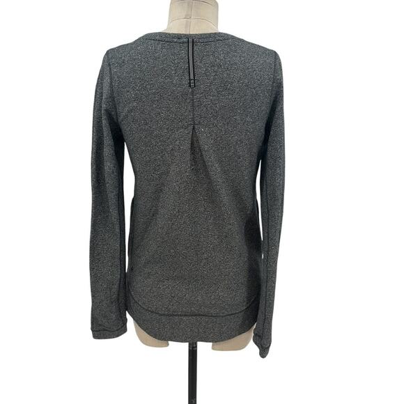 Lululemon Exhalation Pullover Heathered Speckled Black Gray Size 4 - Picture 7 of 10